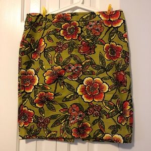 LOFT floral skirt